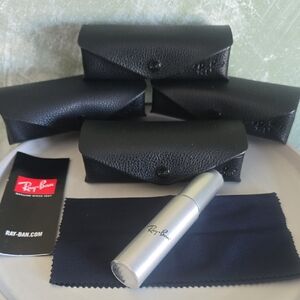 4 Ray-Ban Eyewear Care Kit, Case, Cleaner & Microfibre Cloth New